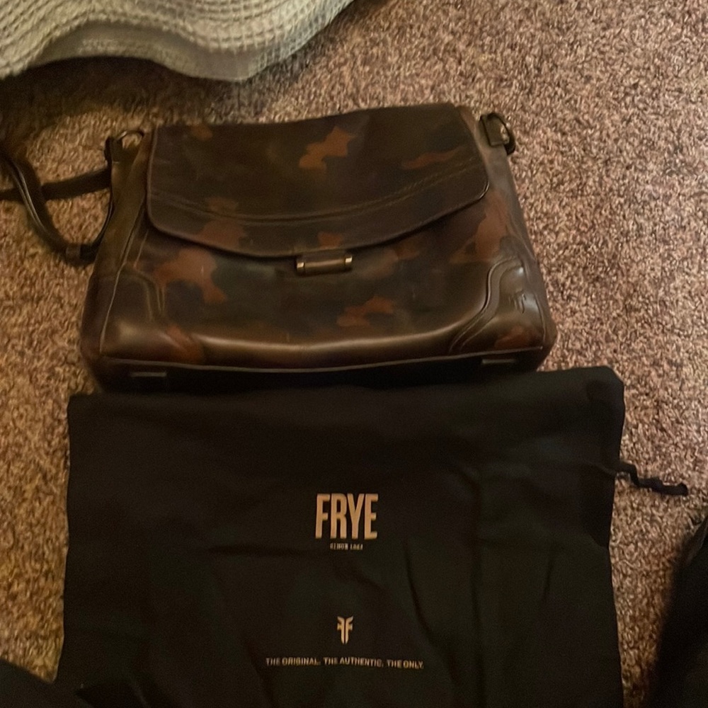 Frye Camo Leather Shoulder Bag